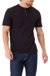 Threads 4 Thought Chester Classic Short Sleeve Henley In Black