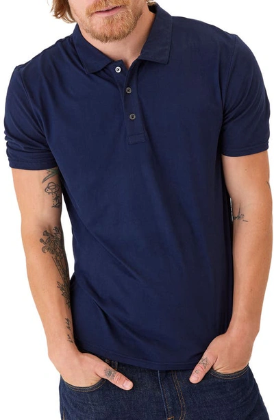 Threads 4 Thought Henrique Luxe Jersey Polo In Raw Denim