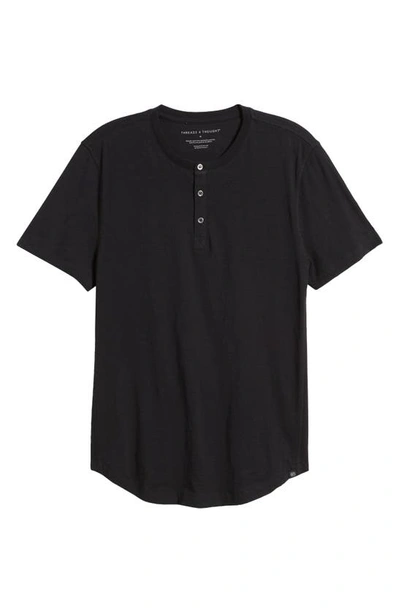 Threads 4 Thought Slub Organic Cotton Henley In Black