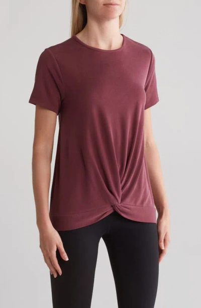 Threads 4 Thought Susie Front Knot T-shirt In Royal Burgundy
