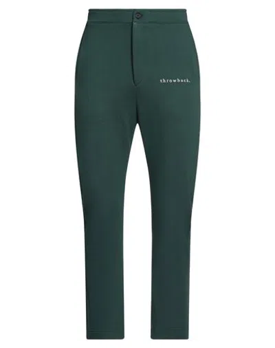 Throwback . Man Pants Dark Green Size S Cotton
