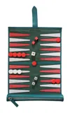 Throwing Doubles Vienna Travel Backgammon Board In Green