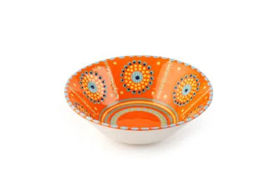 Thumbprint Artifacts Ceramic Small Bowl In Multi