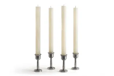 Thumbprint Artifacts Frosted Taper Candles In Neutral