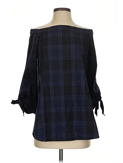 Pre-owned Tibi 3/4 Sleeve Blouse In Blue