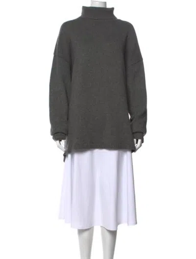 Pre-owned Tibi Cashmere Turtleneck Sweater In Grey