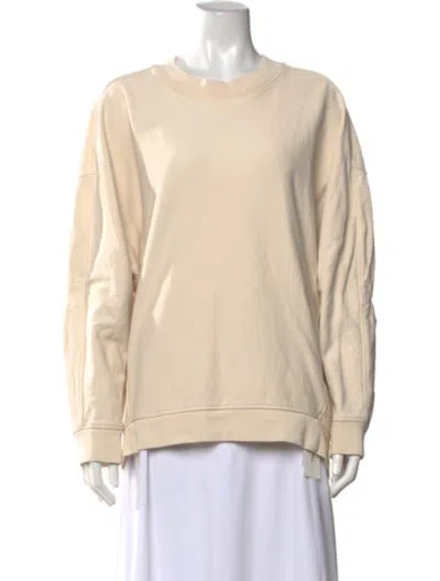 Pre-owned Tibi Crew Neck Long Sleeve Sweatshirt In Neutrals