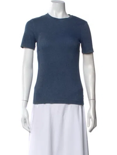 Pre-owned Tibi Crew Neck Short Sleeve T-shirt In Blue