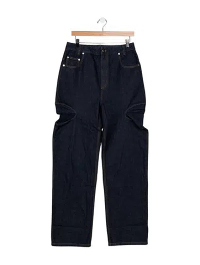 Pre-owned Tibi High-rise Straight Leg Jeans In Blue