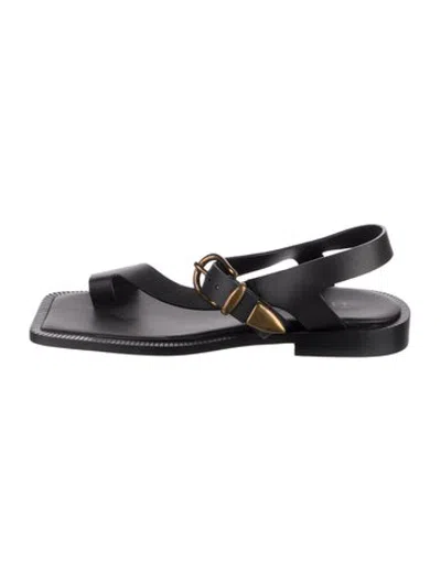 Pre-owned Tibi Leather Sandals In Black