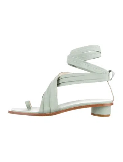 Pre-owned Tibi Leather Sandals In Green