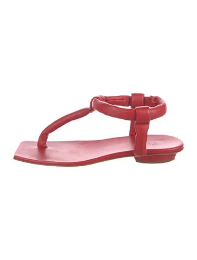 Pre-owned Tibi Leather T-strap Sandals In Red