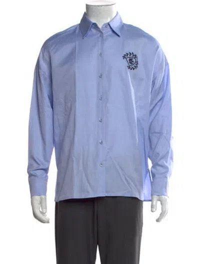 Pre-owned Tibi Long Sleeve Dress Shirt W/ Tags In Blue