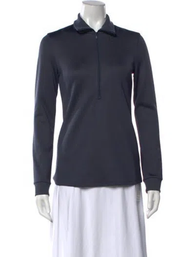 Pre-owned Tibi Long Sleeve Polo W/ Tags In Blue