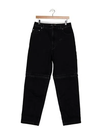 Pre-owned Tibi Mid-rise Straight Leg Jeans In Black