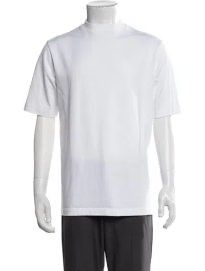 Pre-owned Tibi Mock Neck Short Sleeve T-shirt W/ Tags In White