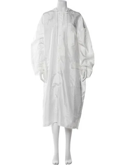 Pre-owned Tibi Nylon Coat W/ Tags In White