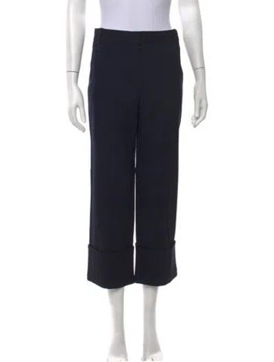 Pre-owned Tibi Straight Leg Pants In Blue