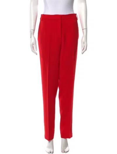 Pre-owned Tibi Straight Leg Pants In Red