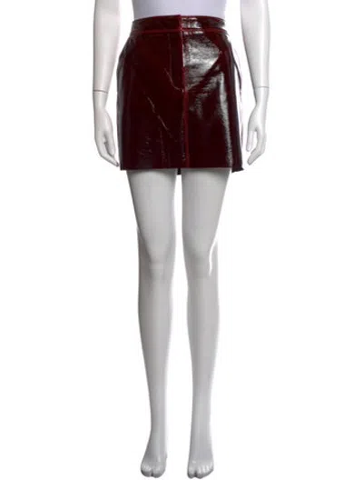 Pre-owned Tibi Virgin Wool Mini Skirt In Metallic/red