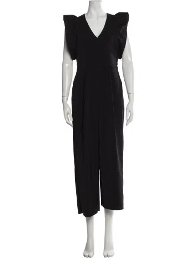 Pre-owned Tibi V-neck Jumpsuit In Black