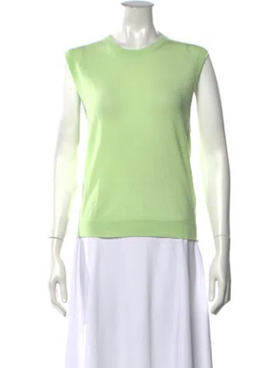 Pre-owned Tibi Wool Crew Neck Sweater In Green