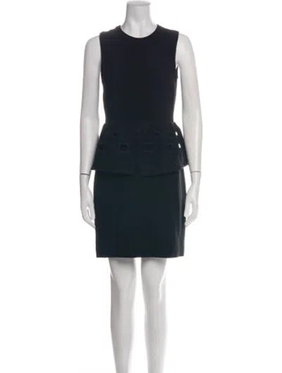 Pre-owned Tibi Wool Knee-length Dress In Black
