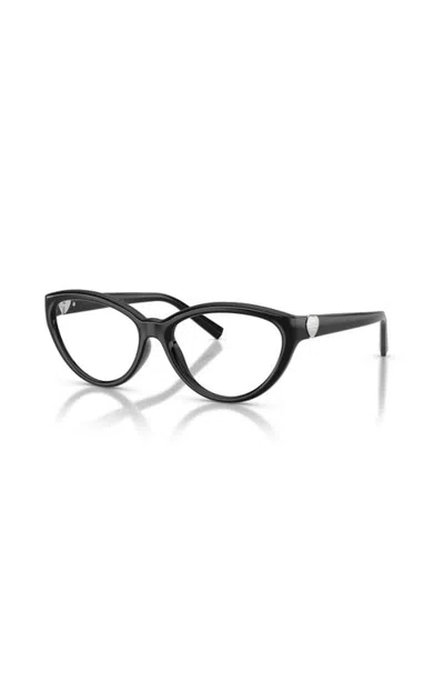 Tiffany & Co . 55mm Cat Eye Optical Glasses In Black