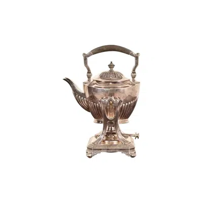 Pre-owned Tiffany & Co Early 20th Century . Art Deco Silverplate Tea Kettle With Boiler