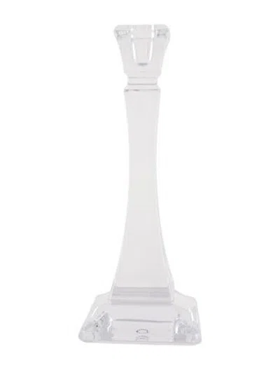 Pre-owned Tiffany & Co Home Essentials Square Crystal Candlestick In Clear