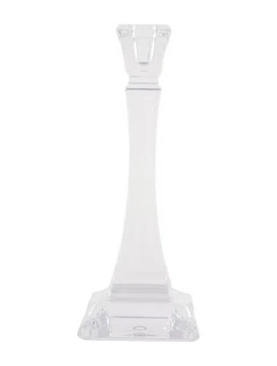 Pre-owned Tiffany & Co Home Essentials Square Crystal Candlestick In Clear