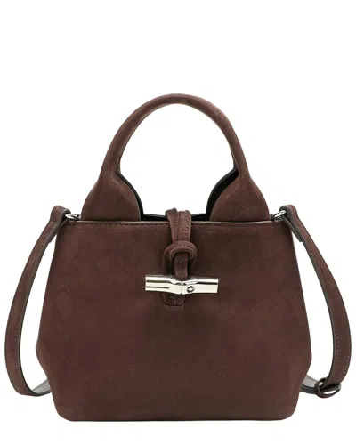 Tiffany & Fred Paris Tiffany And Fred Paris Elegant Mini Suede Leather Satchel In Brown