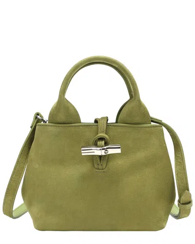 Tiffany & Fred Paris Tiffany And Fred Paris Elegant Mini Suede Leather Satchel In Green