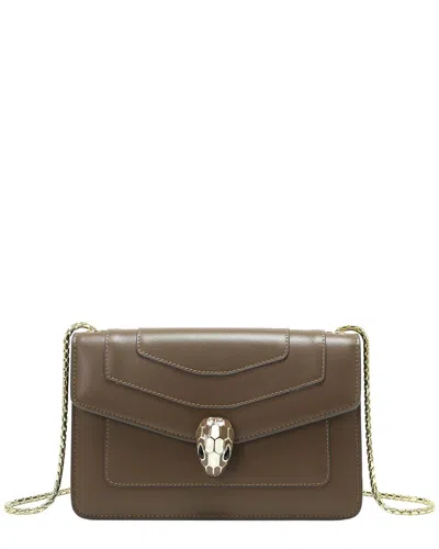 Tiffany & Fred Paris Tiffany And Fred Paris Smooth Leather Foldover Crossbody In Brown