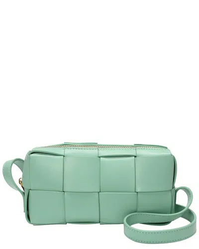 Tiffany & Fred Paris Tiffany And Fred Paris Woven Leather Mini Crossbody Bag In Green