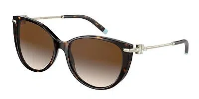Pre-owned Tiffany & Co . Tf4178 80153b Sunglasses Women's Havana/brown Gradient 57mm