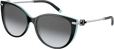 Pre-owned Tiffany & Co Tiffany Tf 4178-8055t3 Sunglasses Black On Blue 57mm In Gray