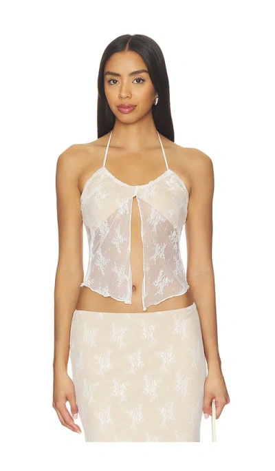 Tiger Mist Karolina Top In White