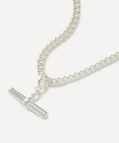 Tilly Sveaas Sterling Silver T-bar Curb Chain Necklace