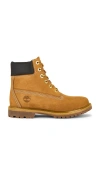 Timberland Womens Wheat Nubuck Premium 6-inch Leather Ankle Boots Eur 37 / 4 Uk In Brown