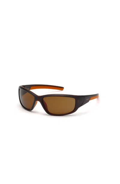 Timberland Wide Wraparound Sport Polarized Sunglasses In Brown