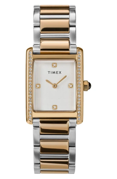 Timex ® Hailey Two-tone Bracelet Watch, 24mm In Silverone