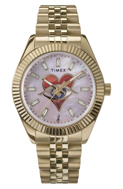 Timex X Jacquie Aiche Bracelet Watch In Gold