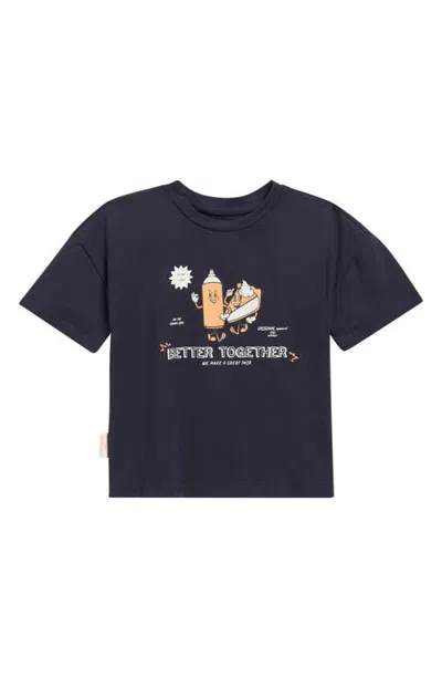 Tiny Tribe Kids' Better Together Dropped Shoulder Graphic Tee In Multi