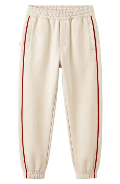 Tiny Tribe Kids' Tape Fleece Joggers In Neutral