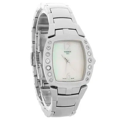 Pre-owned Tissot Femini-t Ladies Diamond Stainless Steel Quartz Watch T053.310.61.112.00