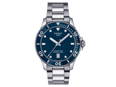 Pre-owned Tissot Seastar 1000 Blue Dial 40mm Quartz Swiss Mens Watch T120.410.11.041.00