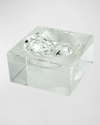 Tizo Clear Crystal Square Centerpiece Bowl Large