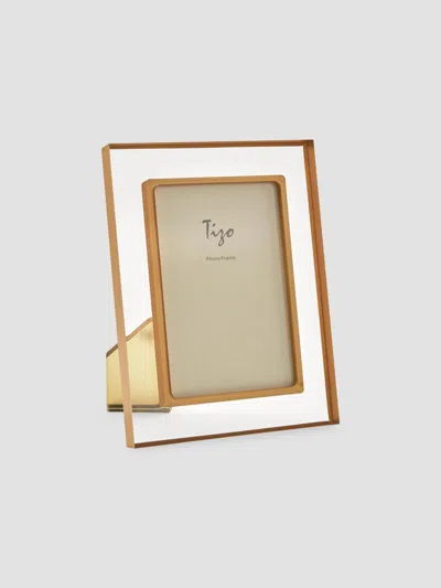 Tizo Double-border Lucite Frame In Gold
