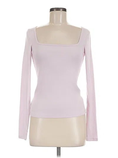 Pre-owned Tna Long Sleeve Top Pink Square Neckline Tops